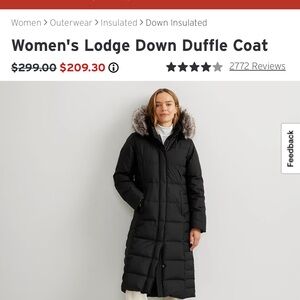 Eddie Bauer Women's Black Down Puffer Coat